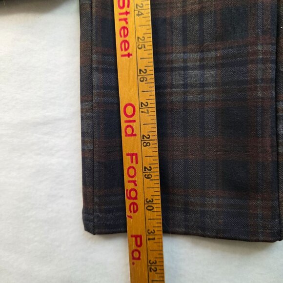 French Dressing Size 8 Pull-On Slim Leg Plaid Jeans Clay Preppy Academia NWT - Picture 9 of 11